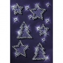 sigel Weihnachts-Sticker Kristall, Crystal Collection, 6 Sticker