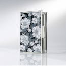 sigel Visitenkarten-Etui Jolie, Elegance, schwarz/weiß, mit 21 Kristallsteinen, VZ373 - A -