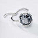 sigel Handtaschenhalter Jolie, Elegance, schwarz/weiß, mit 12 Kristallsteinen, VZ393 - A -