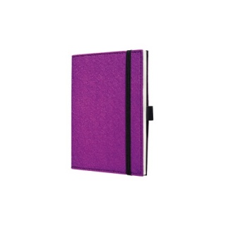 sigel Notizbuch Conceptum, Design, mystic violet, Softcover mit Filz, blanco, ähnlich A6, 194 nummerierte Seiten, CO544 - A -