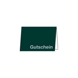 sigel Gutschein-Faltkarten, Smaragd, Silberpr., Innentext, Glanzkarton, DC681 - A -