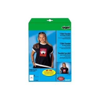 sigel Inkjetfolie T-Shirt Transferfolie, A4, 6Bl, für dunkle Textilien, IP653
