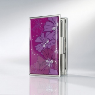 sigel Visitenkarten-Etui Jolie, Glamour, pink, mit 25 Kristallsteinen, VZ374 - A -